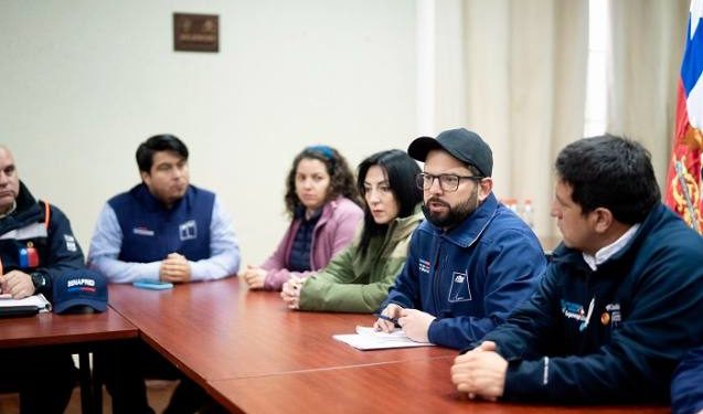 Sistema frontal Presidente Gabriel Boric anuncia estado de catástrofe